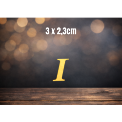 Litera I 3cm, czcionka Georgia kursywa, sklejka 3mm